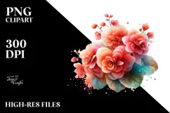 Begonia Made of Material PNG Product Image 2