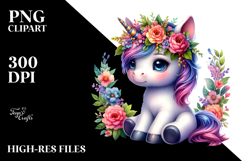 Vibrant Baby Unicorn Drawing, Transparent PNG Product Image 2