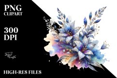 Shiny Watercolor Lobelia Diamond Golden Product Image 1