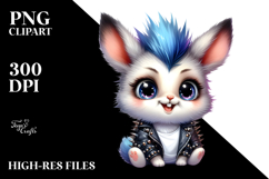 Punk Look Rabbit, Transparent PNG Product Image 2