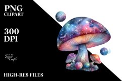 Colorful Magical Celestial Mushroom Watercolor Product Image 1