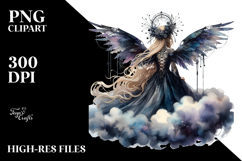 Gothic Fairy on Cloud PNG Product Image 2