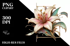 Pastel Wooden Lily, Transparent PNG Product Image 1