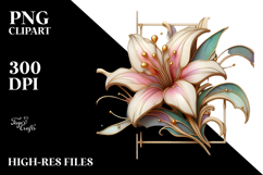 Pastel Wooden Lily, Transparent PNG Product Image 2