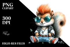 Energetic Baby Squirrel PNG Product Image 2