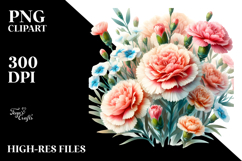 Vibrant Carnation | Sublimation | Clipart Product Image 2