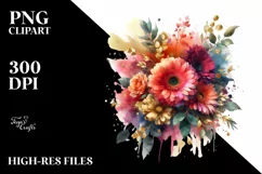 Vibrant Gold Foil Floral Abstract Bouquet Product Image 1