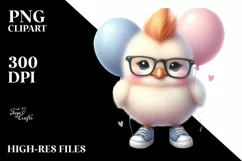 Expressive Chicken with Sneakers, Transparent PNG Product Image 1