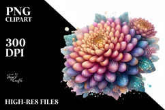 Vibrant Diamond Chrysanthemum, Transparent PNG Product Image 1