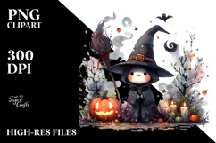 A Washed Retro Halloween Warlock PNG Product Image 2