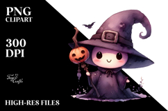 A Washed Retro Halloween Warlock PNG Product Image 2