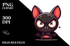 Mock Serious Bat PNG Product Image 2