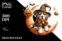 Puppy in Halloween Costume, PNG Product Image 2