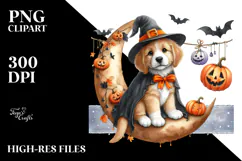 Puppy in Halloween Costume PNG Product Image 2