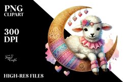 Boho Lamb Moon PNG Product Image 2