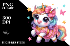 Baby Unicorn with Hambo Attire, Transparent PNG Product Image 2