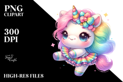 Colorful Unicorn in Hambo Dancer's Attire PNG Product Image 2