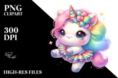 Colorful Unicorn in Hambo Dancer&#039;s Attire PNG Product Image 3