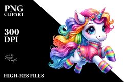 Running Unicorn Drawing, Transparent PNG Product Image 2