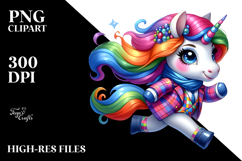 Cute Unicorn Running, PNG Product Image 2