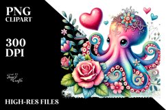 Adorned Octopus Heart PNG Product Image 2