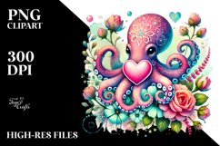 Adorned Octopus Heart PNG Product Image 2