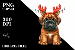 a Cute Watercolor Bullmastiff PNG Product Image 3