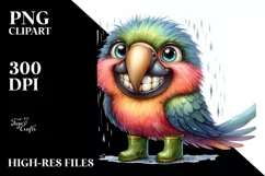 Expressive Parrot with Goofy Smile | Standing Up Product Image 1