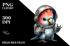 Energetic Baby Parrot with Rocker Look PNG Product Image 2