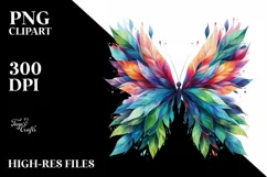 Vibrant Watercolor Butterfly PNG Product Image 3