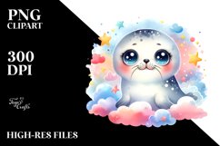 Baby Ringed Seal Stars Clouds Product Image 3