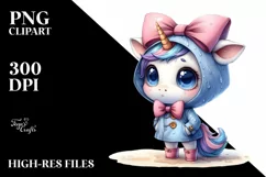 Watercolor Baby Unicorn Big Eyes Product Image 3