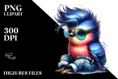 Baby Bird Sitting with Cool Haircut PNG Product Image 2
