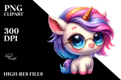 Vibrant Baby Unicorn PNG Product Image 2