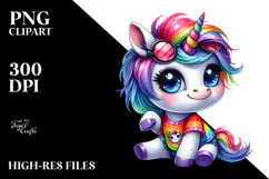 Vibrant Baby Unicorn PNG Product Image 2