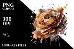 Abstract Artistic Ranunculus | Shiny Material Product Image 2