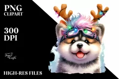 Expressive Baby Akita, High-Res PNG Product Image 1