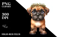 Funny Dog Wearing es | Sublimation | Clipart Product Image 2