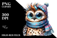 Baby Owl with Cool Haircut PNG Product Image 3