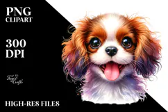 Cute Cavalier King Charles Spaniel, High-Res PNG Product Image 2