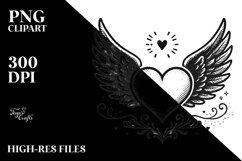 Simple Winged Heart Art Product Image 2