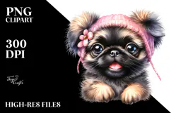 Watercolor Baby Pug PNG Product Image 2
