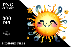 Whimsical Smiling Sun PNG Product Image 2