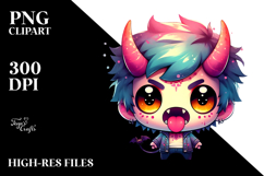 Chibi-Style Little Demon PNG Product Image 2