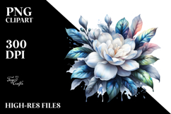 Shiny Gardenia Abstract | Sublimation | Clipart Product Image 2
