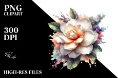Shiny Gardenia Abstract | Sublimation | Clipart Product Image 2