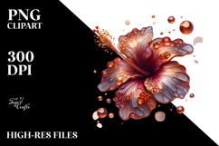 Abstract Glossy Hibiscus PNG Product Image 2