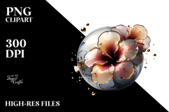 Abstract Glossy Hibiscus PNG Product Image 2