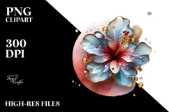 Abstract Glossy Hibiscus PNG Product Image 2