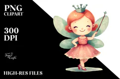 Retro Funny Fairy PNG Product Image 2